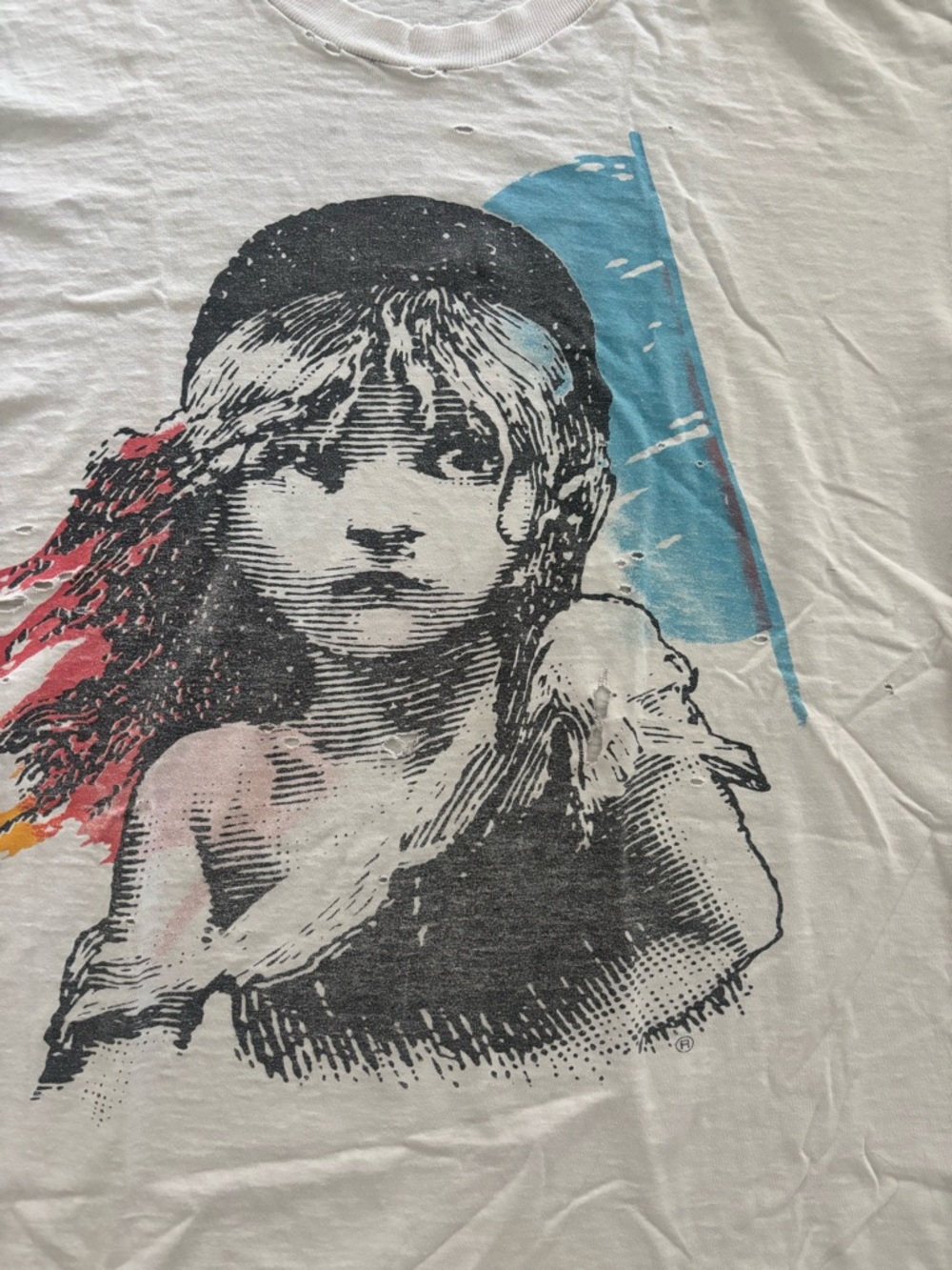 RARE Vintage 1986 Les Miserables French Novel Musical Movie Show Tshirt - Picture 2 of 8